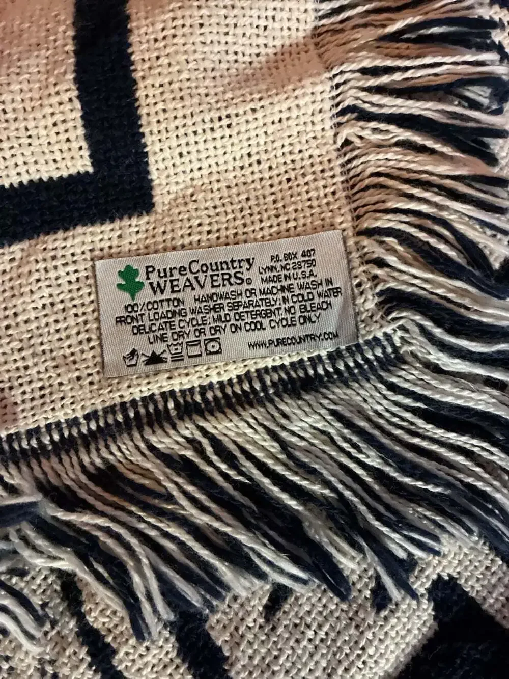 Pure Country Weavers Tau Delta Eta Greek Fraternity Woven Cotton Throw Blanket